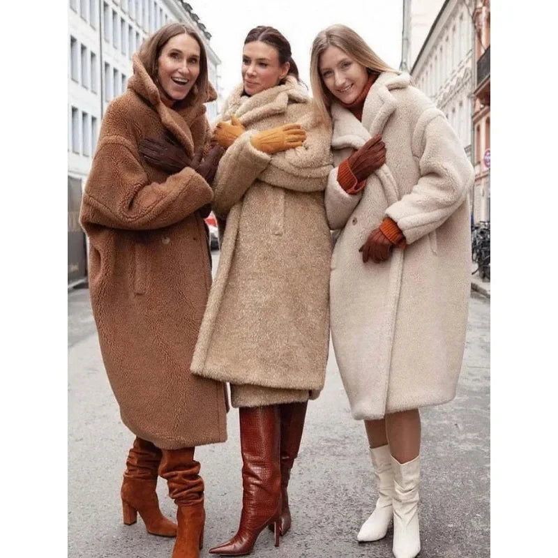 Lamb Wool Fur Coat